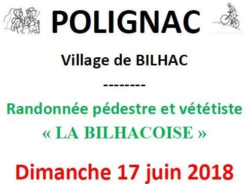 Participez à la Bilhacoise le dimanche 17 Juin