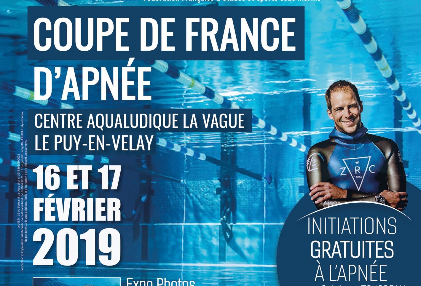 Les 16 et 17 février à La Vague et au Ciné Dyke : compétition d’apnée et conférence/projection ” 700 requins dans la nuit ” avec Laurent Ballesta