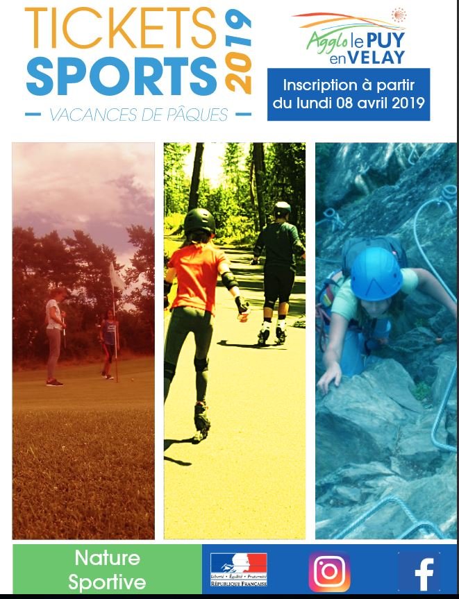 Tickets sports : inscriptions à partir de lundi 8 avril pour les vacances de printemps