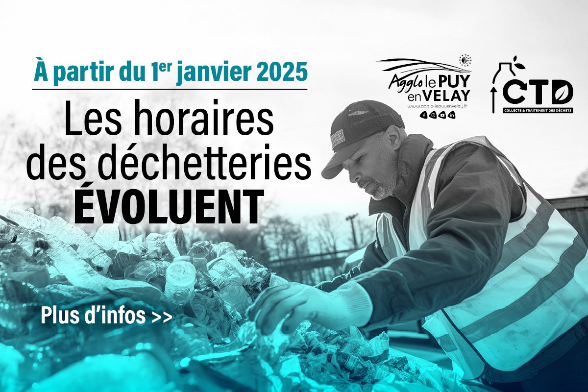 Changement d’horaires pour les déchetteries du bassin vellave